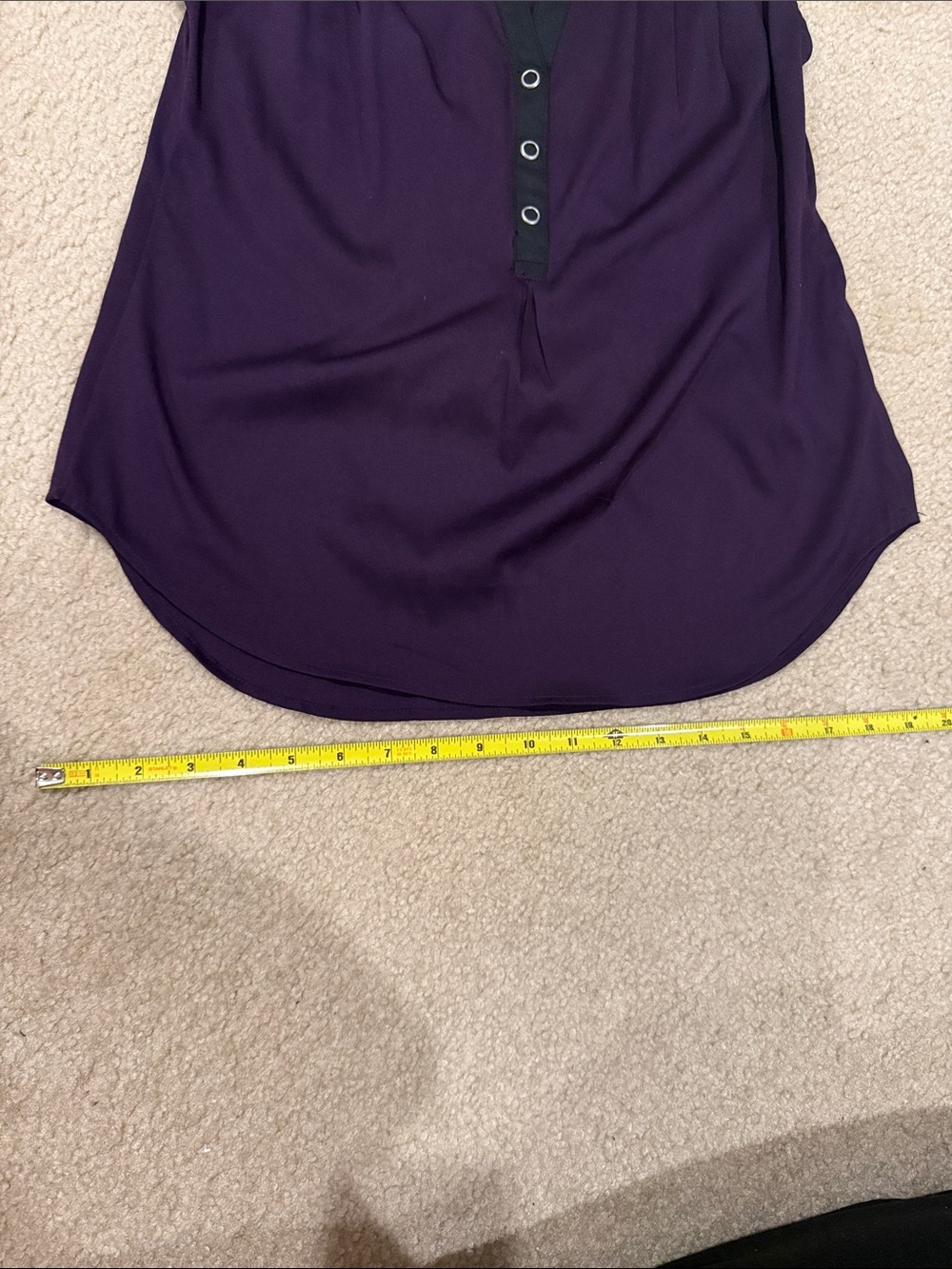 Converse Sleeveless Plum Blouse with Black Trim - Picture 8 of 8